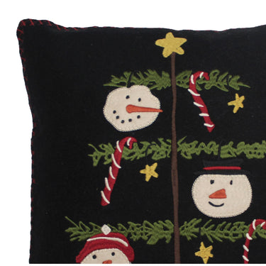 C Snowmen Fun Tree Pillow 14 In PL762401 - The Fox Decor